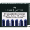 Naboje krótkie Faber-Castell FC185506 niebieskie 6 sztuk