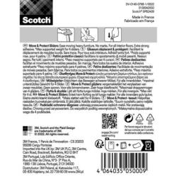 Podkładki przylepne SCOTCH, max 300kg, okrągłe, 40mm, 4 szt., szare