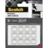 Odbojniki wygłuszające SCOTCH, samoprzylepne, okrągłe, 13mm, 12 szt., przezroczyste