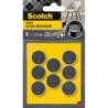 Ultra odporne podkładki filcowe SCOTCH, okrągłe, 22mm, 8 szt., czarno-białe