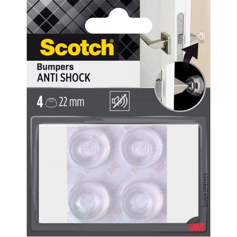 Odbojniki wygłuszające SCOTCH, samoprzylepne, okrągłe, 22mm, 4 szt., przezroczyste