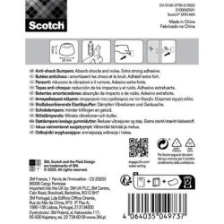 Odbojniki wygłuszające SCOTCH, samoprzylepne, okrągłe, 22mm, 4 szt., przezroczyste