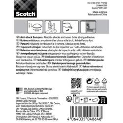 Odbojniki wygłuszające SCOTCH, samoprzylepne, okrągłe, 8mm, 16 szt., przezroczyste