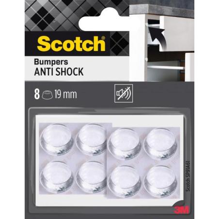 Odbojniki wygłuszające SCOTCH, samoprzylepne, okrągłe, 19mm, 8 szt., przezroczyste
