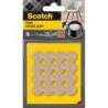 Miękkie podkładki z wełny SCOTCH, samoprzylepne, okrągłe, 17mm, 16 szt., beżowe