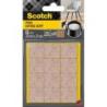 Miękkie podkładki z wełny SCOTCH, samoprzylepne, kwadrat, 24x22mm, 12 szt., beżowe