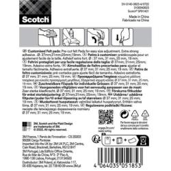 Regulowane podkładki filcowe SCOTCH, samoprzylepne, okrągłe, 19-37mm, 4 szt., beżowe