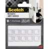 Odbojniki wygłuszające SCOTCH, samoprzylepne, kwadrat, 13x13mm, 10 szt., przezroczyste