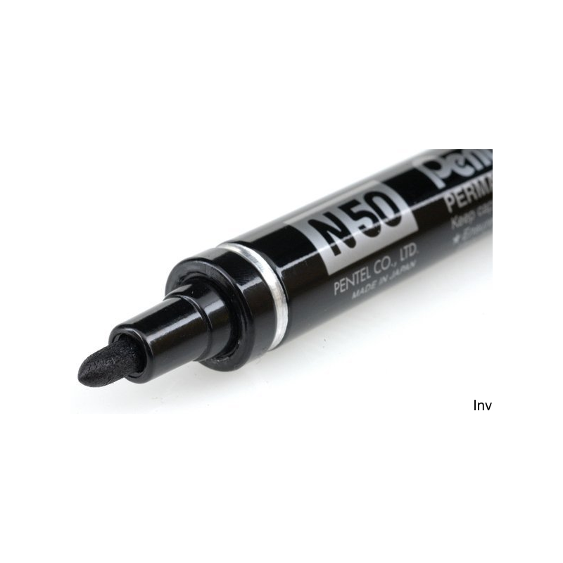 Marker permanentny czarny PENTEL N50 okrągła końcówka 4,3 mm wodoodporny
