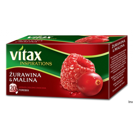 Vitax Herbata Żurawina & Malina 20 saszetek 40g
