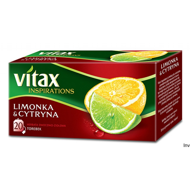 Herbata Vitax Inspirations Limonka & Cytryna 20 torebek po 2 g