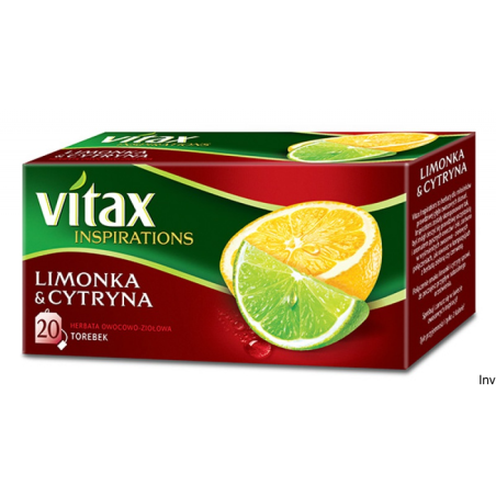 Herbata Vitax Inspirations Limonka & Cytryna 20 torebek po 2 g