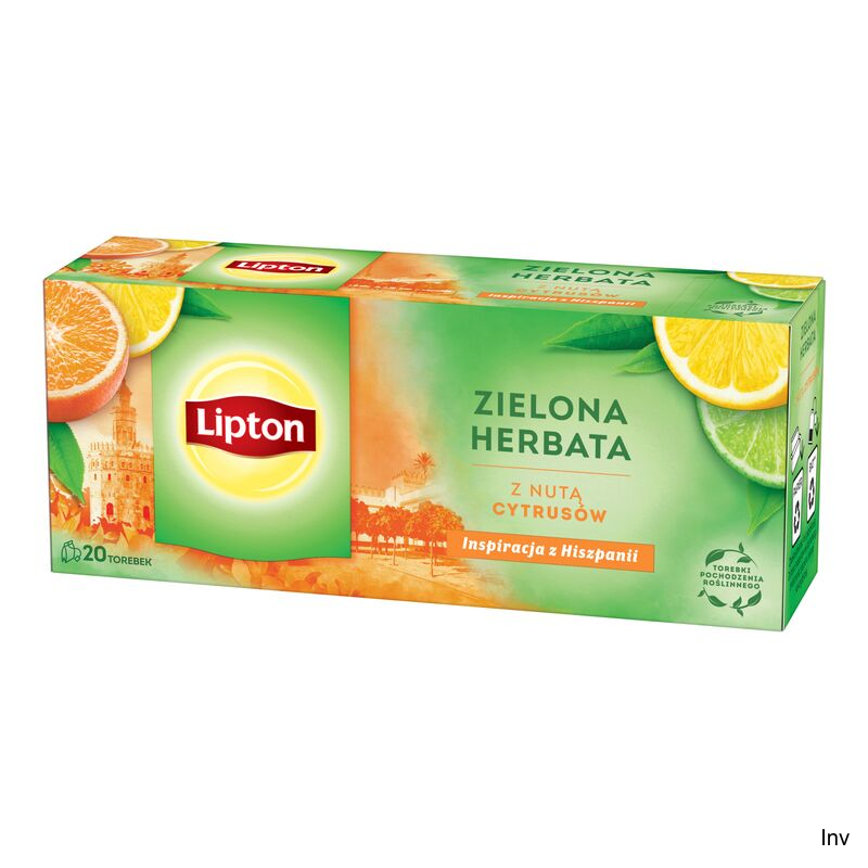 Lipton Herbata Zielona Citrus 25 torebek