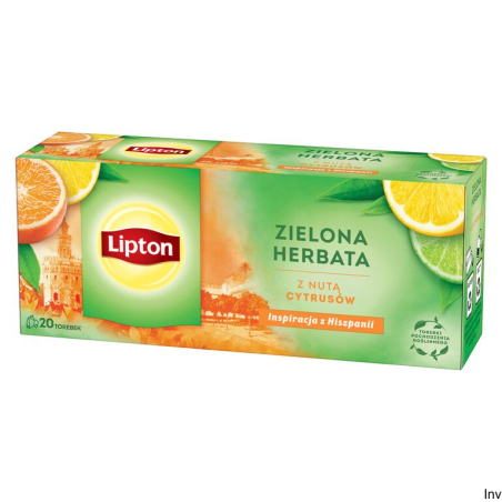 Lipton Herbata Zielona Citrus 25 torebek