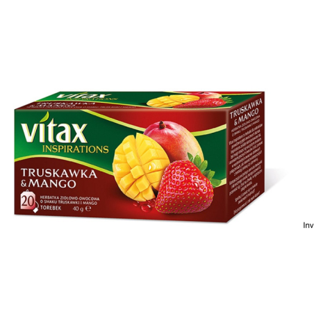 Vitax Herbata Inspirations Truskawka i Mango 20 torebek po 2 g