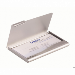 Wizytownik metalowy Durable srebrny 90x55 mm na 20 wizytówek