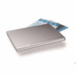 Wizytownik metalowy Durable srebrny 90x55 mm na 20 wizytówek