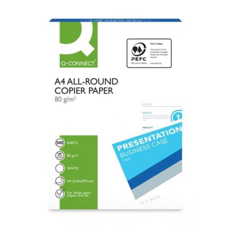 PAKIET Papier ksero Q-CONNECT All-Round, A4, klasa C, 80gsm, 500 ark.