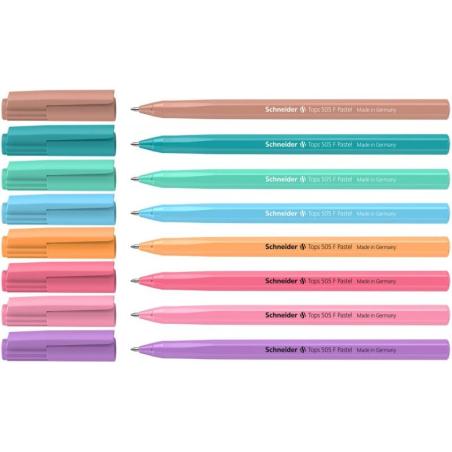 PAKIET Długopis SCHNEIDER Tops 505, F, 1 szt., mix kolorów pastelowych