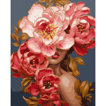 Malowanie po numerach IDEYKA, 40x50cm, metallic, kwitnący wdzięk, 1 szt., w pudełku