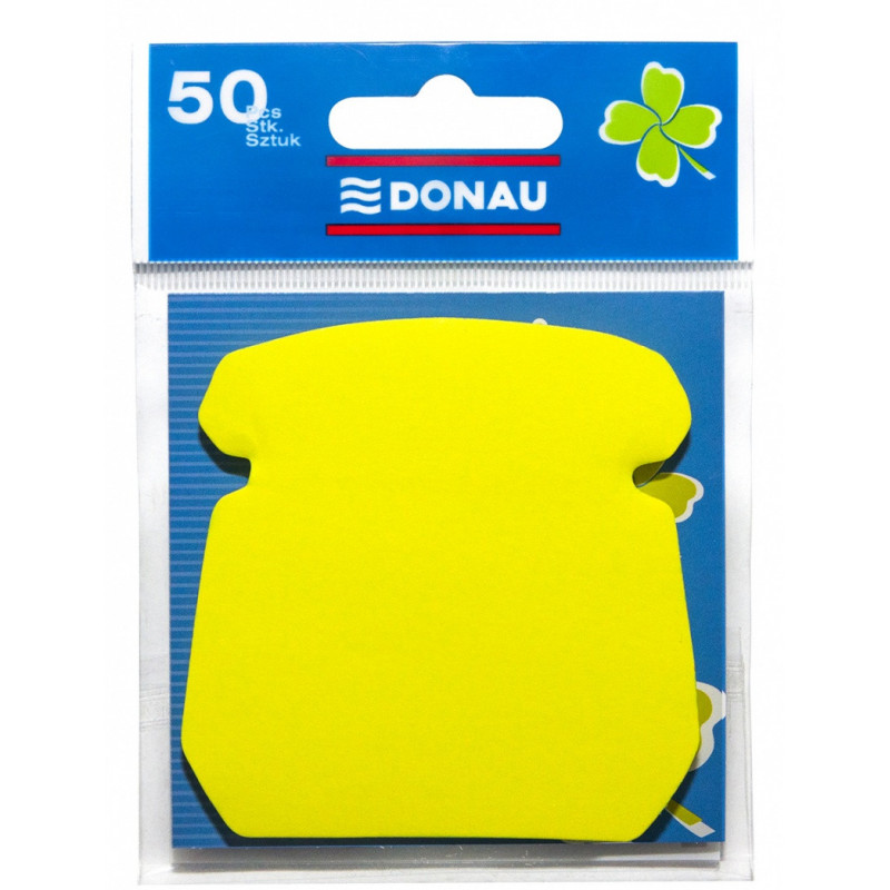 Bloczek samoprzylepny DONAU, 1x50 kart., telefon, zawieszka, żółty