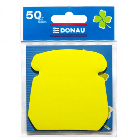 Bloczek samoprzylepny DONAU, 1x50 kart., telefon, zawieszka, żółty