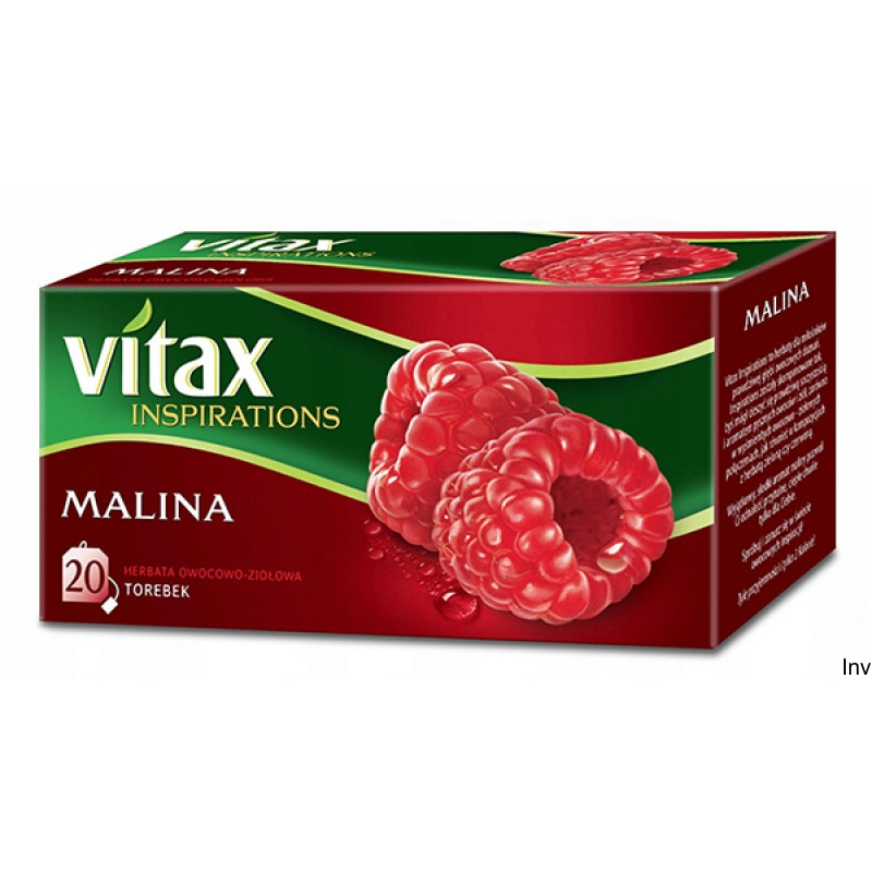 Herbata malinowa Vitax Inspirations 20 saszetek 40g