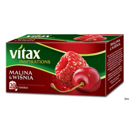 Vitax Herbata Inspirations Malina & Wiśnia 20 torebek po 2 g