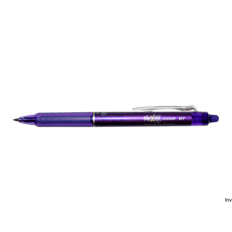 Pióro kulkowe Pilot Frixion Clicker fioletowe, wymazywalne, grubość linii 0,35 mm