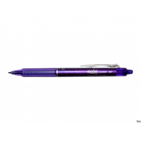 Pióro kulkowe Pilot Frixion Clicker fioletowe, wymazywalne, grubość linii 0,35 mm