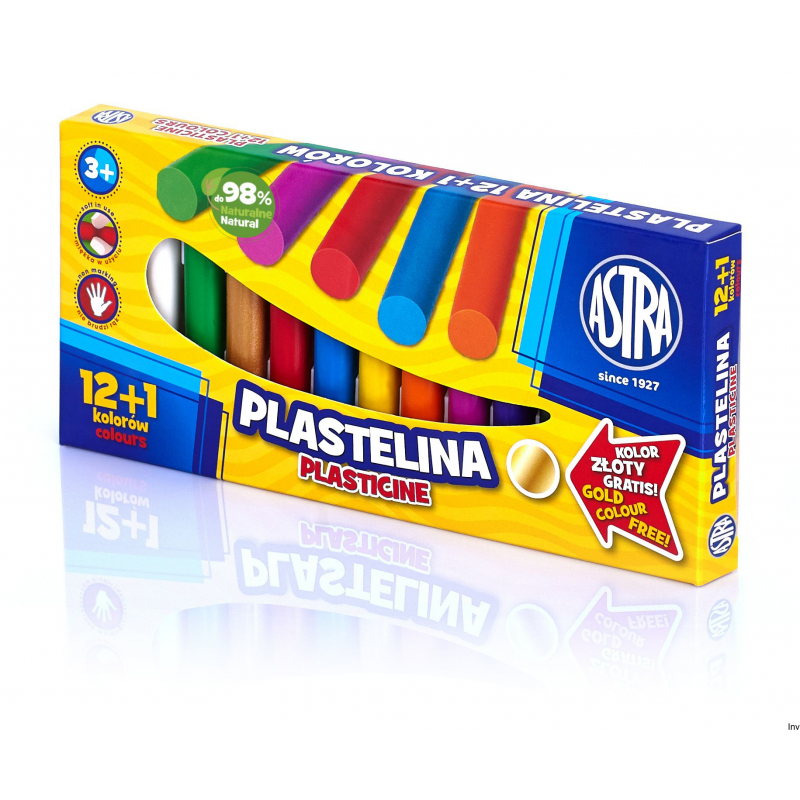 Plastelina Astra 13 kolorów (12+1 gratis) do modelowania dla dzieci