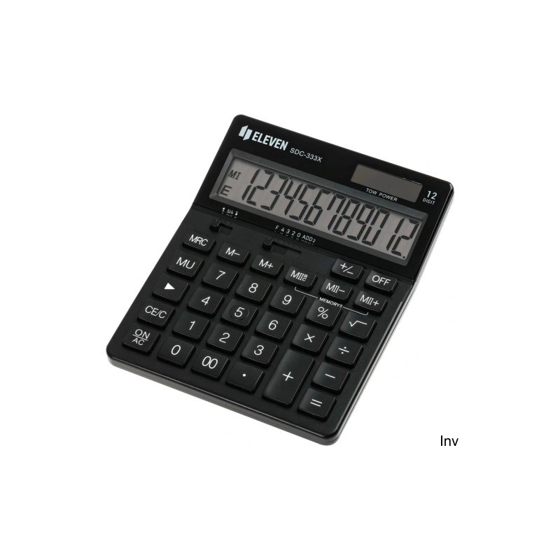 Eleven kalkulator biurowy SDC333XBK z dużym wyświetlaczem LCD i ergonomicznymi klawiszami