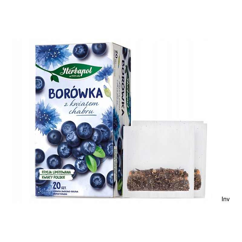 Herbata Herbapol Borówka z kwiatem Chabru 20 torebek