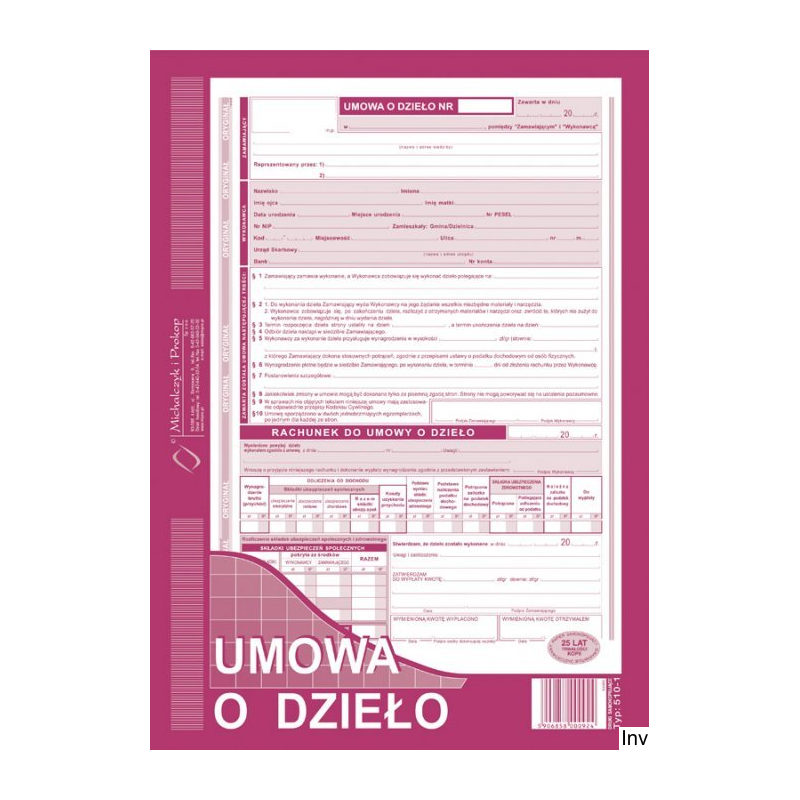 510-1 Umowa o dzieło MICHALCZYK&PROKOP A4 40 kartek - 1