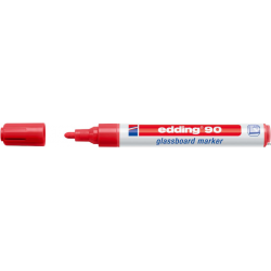 Edding Marker do tablic szklanych czerwony 90/002/CZ