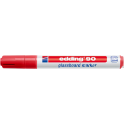 Edding Marker do tablic szklanych czerwony 90/002/CZ