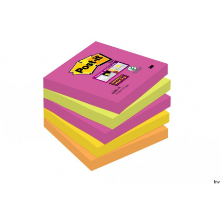 Post-It 3M Bloczki samoprzylepne Super Sticky Kapsztad 76x76 mm neonowe 5 sztuk po 90 kartek