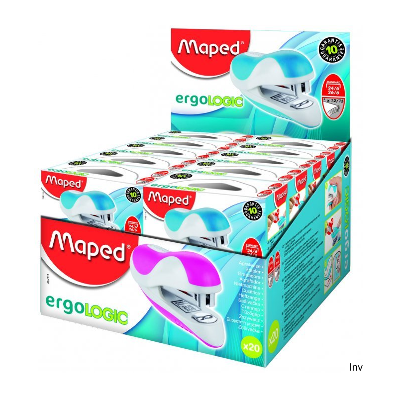 Zszywacz Maped ERGOLOGIC mini do 15 kartek 24/26/6 z ergonomicznym uchwytem antypoślizgowym