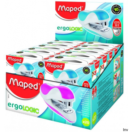Zszywacz Maped ERGOLOGIC mini do 15 kartek 24/26/6 z ergonomicznym uchwytem antypoślizgowym