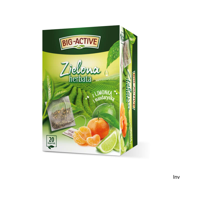 Big-Active Herbata zielona Mandarynka-Limonka 20 kopert 30g