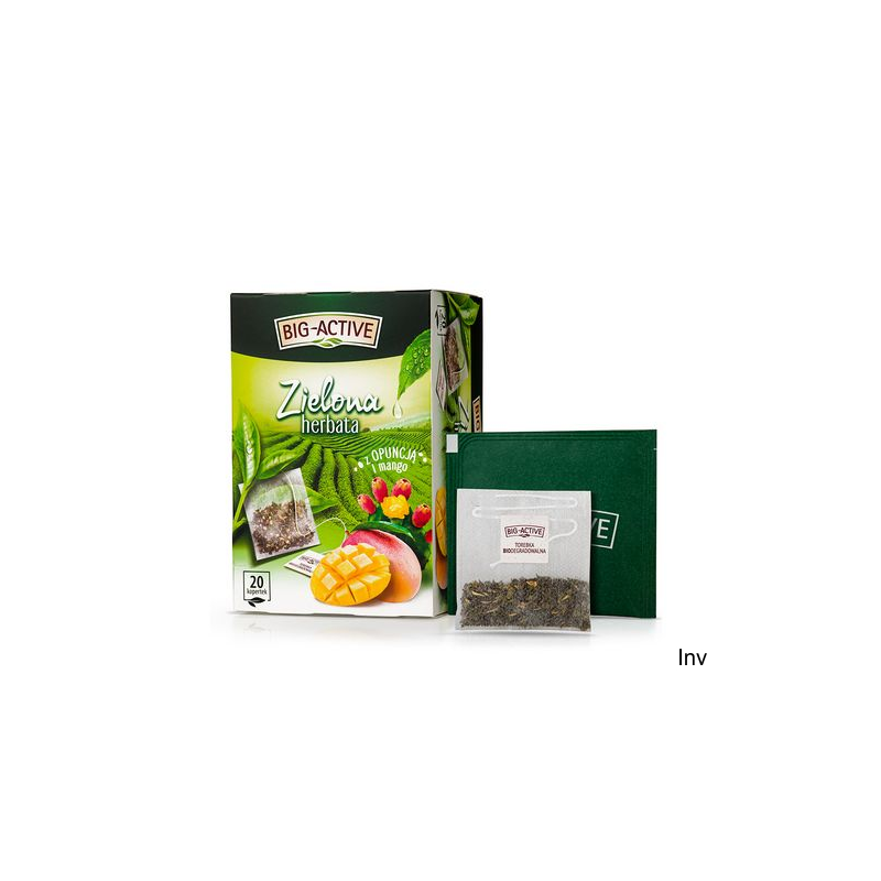 Herbata Big-Active Opuncja-Mango zielona 20 kopert 34g