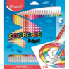 Kredki trójkątne ścieralne z gumką Maped ColorPaps OOPS 24 sztuki