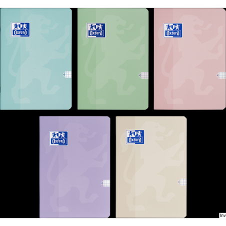 Zeszyt Oxford Touch Pastelowy A4 60 kartek 90 g kratka 5x5 mm