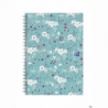 Kołonotatnik A5 60 kartek linia/tagi floral Oxford