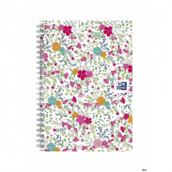 Kołonotatnik A5 60 kartek linia/tagi floral Oxford