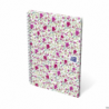 Kołonotatnik A5 60 kartek linia/tagi floral Oxford