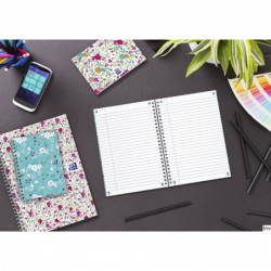 Kołonotatnik A5 60 kartek linia/tagi floral Oxford