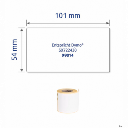 Etykiety wysyłkowe Avery Zweckform 54x101 mm, białe, 110 sztuk w rolce do termodruku
