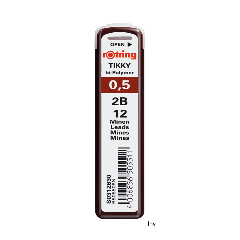 Grafity do ołówków 0,5mm Rotring S0312630, twardość 2H, H, HB, B, B2