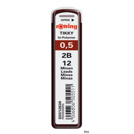 Grafity do ołówków 0,5mm Rotring S0312630, twardość 2H, H, HB, B, B2